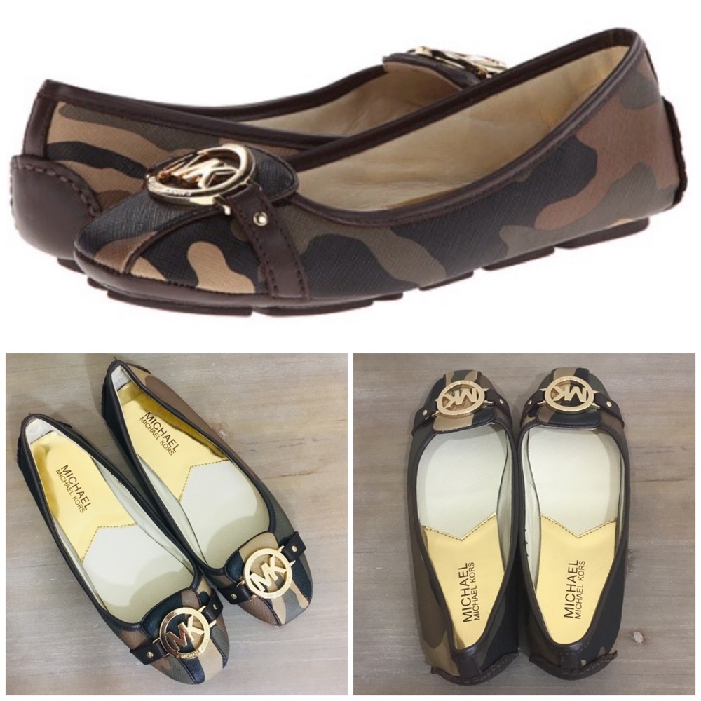 Michael Michael Kors Fulton Camo Ballet Flats. 6.5